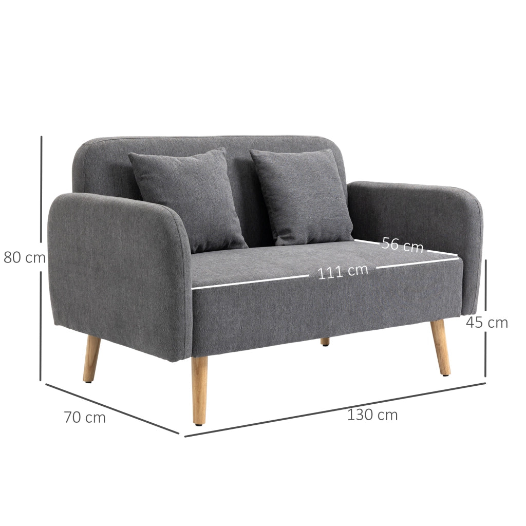 Divano 2 posti ¨C Minimal ¨C Grigio 130x70x80 cm