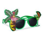 Occhiali da travestimento divertenti tropicali 10 x 20,5 x 14 cm in plastica verde 13_0004178