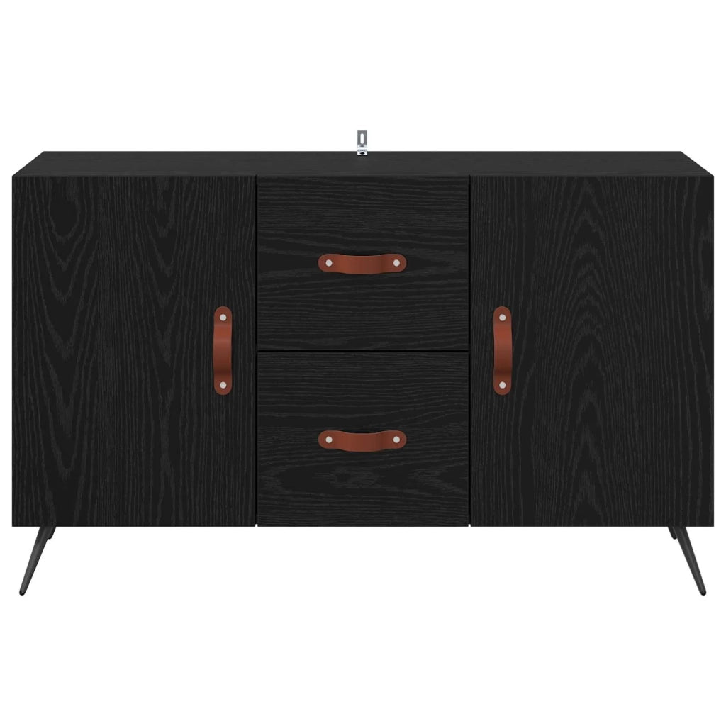Credenza | Madia | Buffet da pranzo | Armadio da pranzo Rovere Nero 100 x 36 x 60 cm Legno multistrato