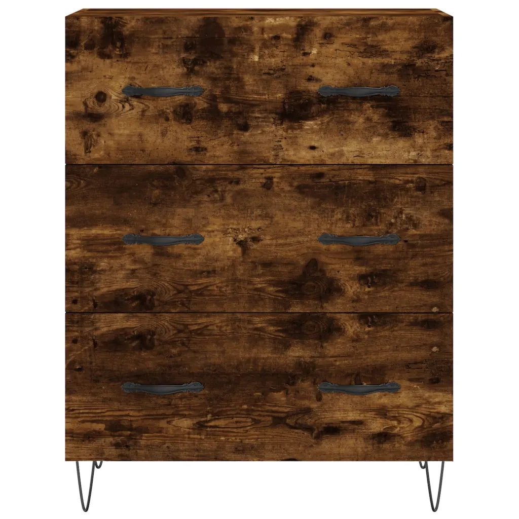 Credenza-Buffet-Armadio da cucina Rovere Fumo  69,5x34x180 cm in Legno Multistrato 427032
