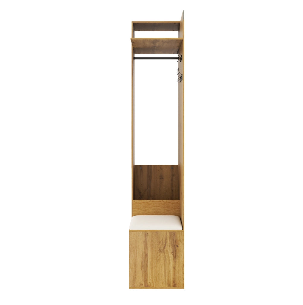 Set guardaroba da ingresso con scarpiera, specchio e panca