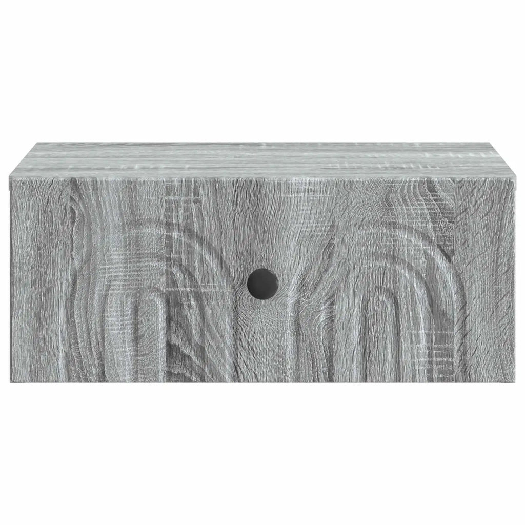 Set di 2 Comodini | Armadio da Notte | Mobiletto da notte a muro Grigio Sonoma 49 x 34,5 x 20 cm