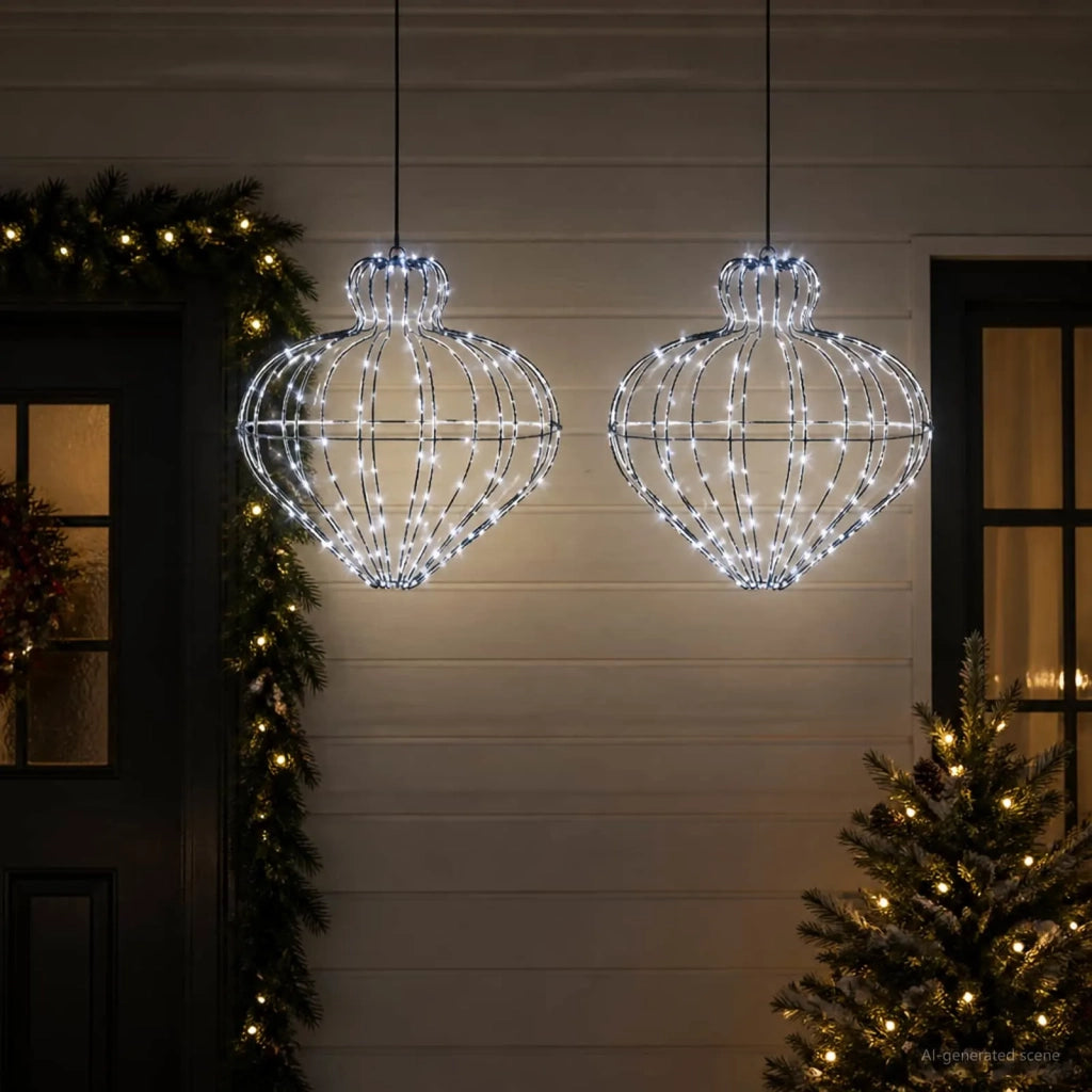 Luce a punta di Natale 2 pz 384 LED Bianco freddo 42049748