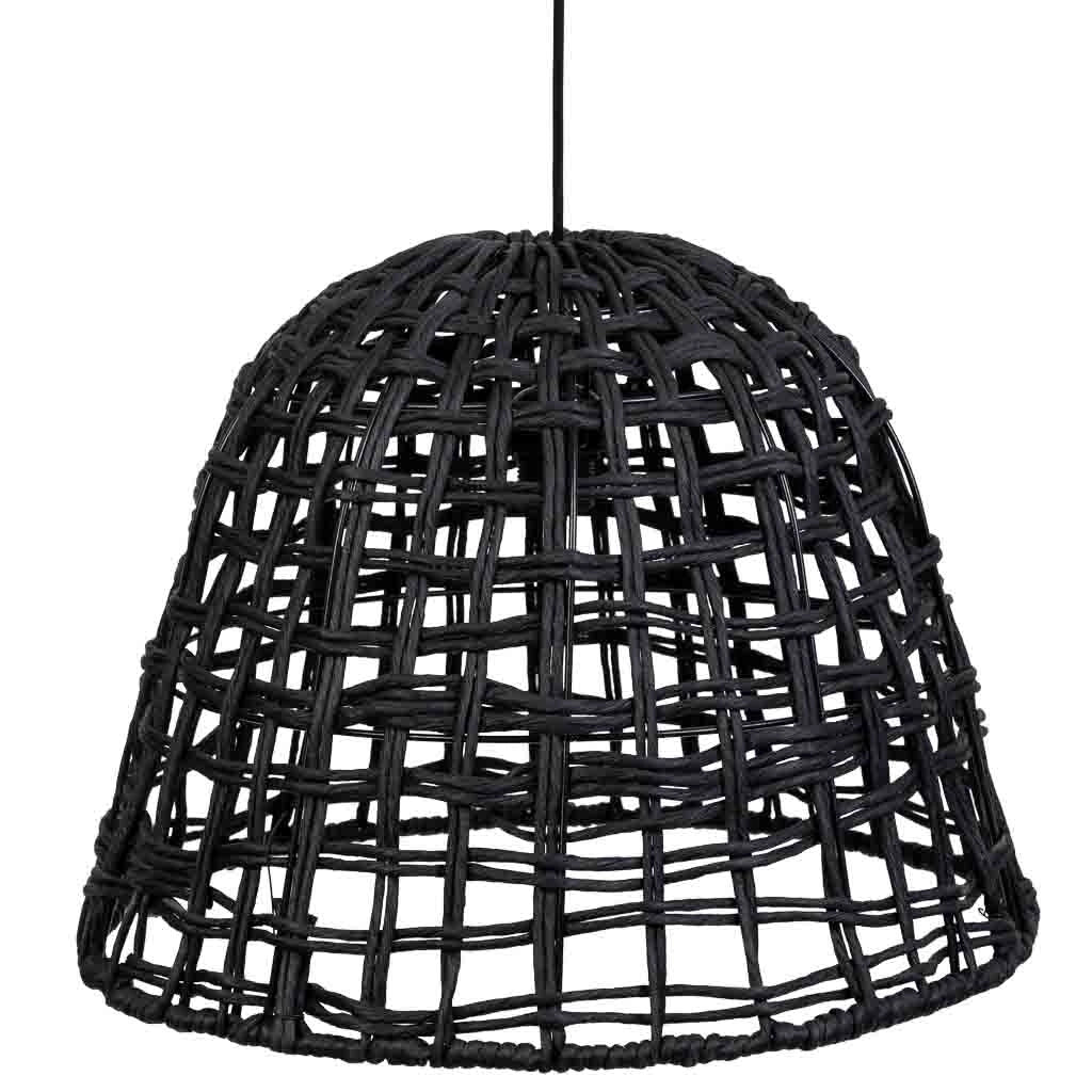 Lampada da soffitto in carta nera, D48,5x36h cm