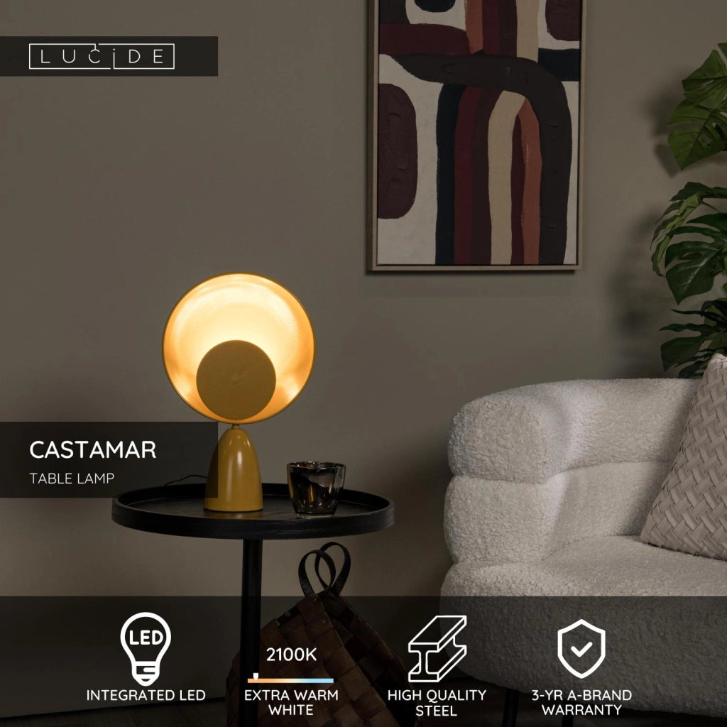 Lampada da tavolo LED CASTAMAR 3W ocra Lucide