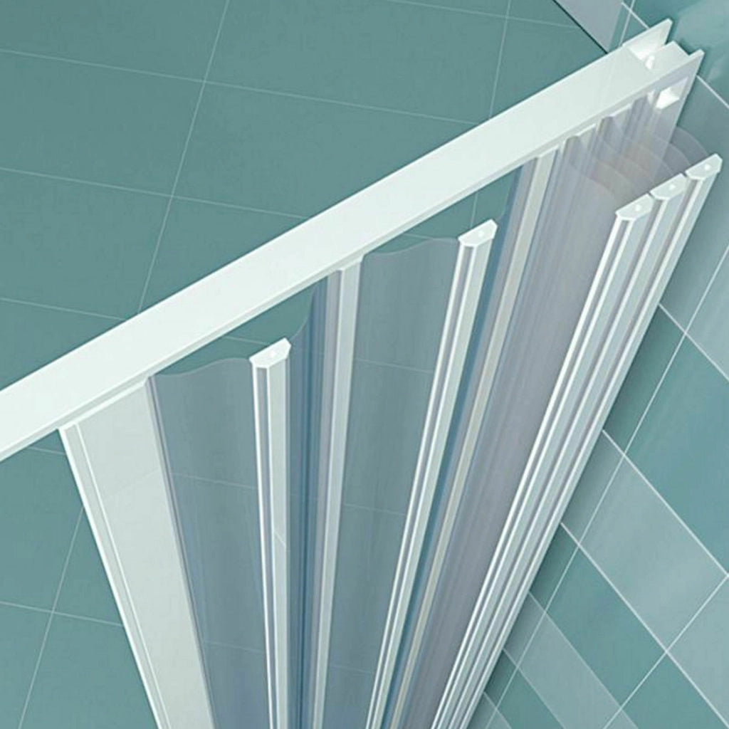 Box doccia Luna 80x90 cm in pvc apertura soffietto centrale