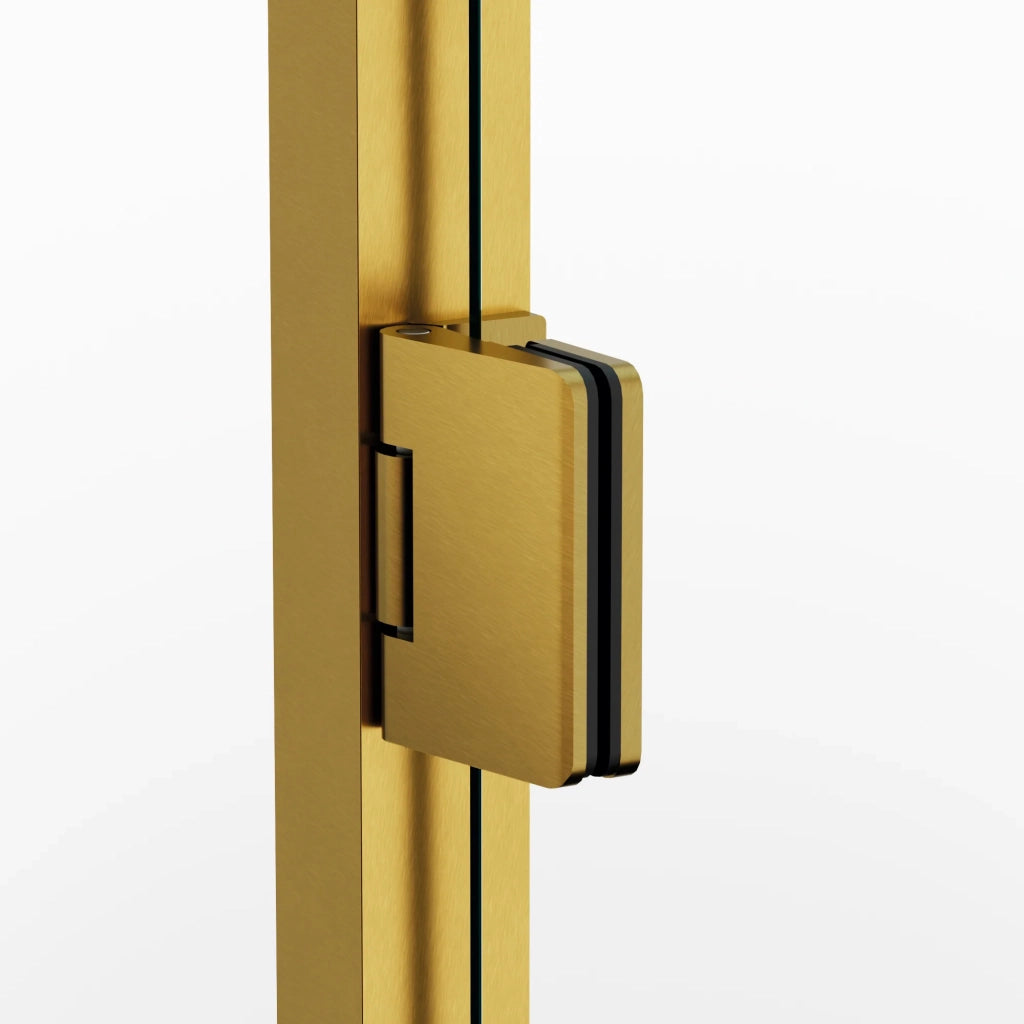 Box doccia frontale GLASS 2 fissi + 2 porte battenti 272.5 cm (269,5-275,5; 60+80+80+60) nichel trasparente