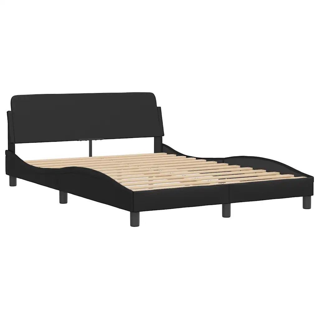 Giroletto Viana senza Materasso Nero 140x190 cm in Similpelle
