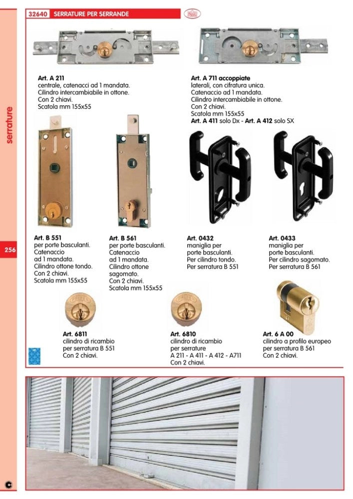 1pz prefer maniglia per basculanti per cilindro sagomato art.0433 cod:ferx.18696.stock
