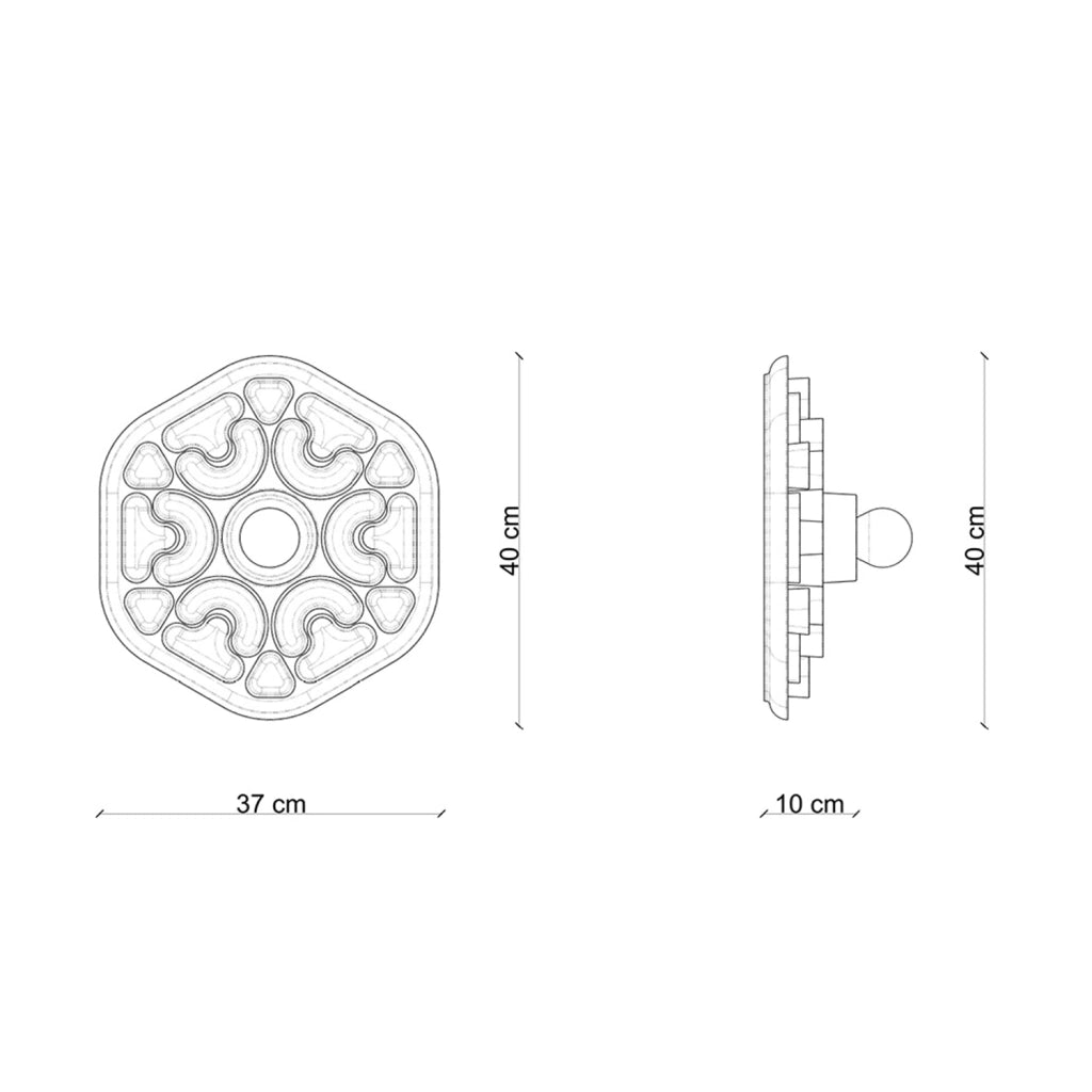 Applique Decò Phytia Ceramica Multicolor 1 Luce E27 C2801