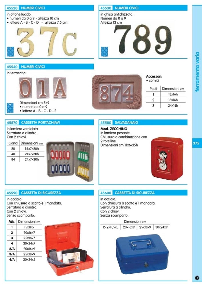 5pz portanumero in terracotta 2 posti cm. 18x16 cod:ferx.34723