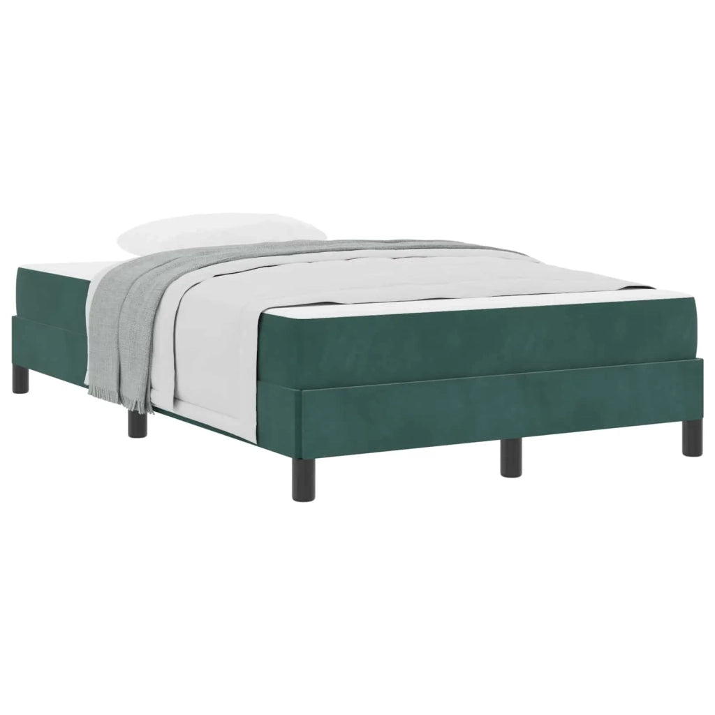 Letto a molle con materasso Verde Scuro 120 x 200 cm Tessuto 3398686