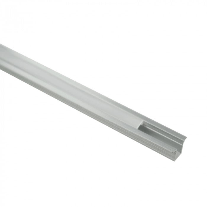 Profilo LED incasso PW02 anodizzato diffusore opale 2m Ecolight
