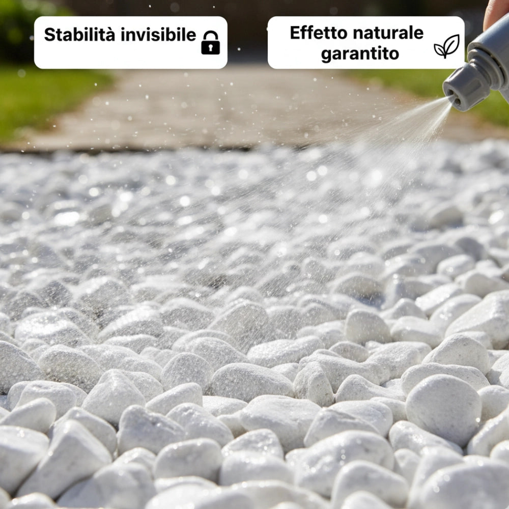Kit stabilizzazione ciottoli sacco 25 kg con legante formato 5 l *** misura 15/25, confezione 1