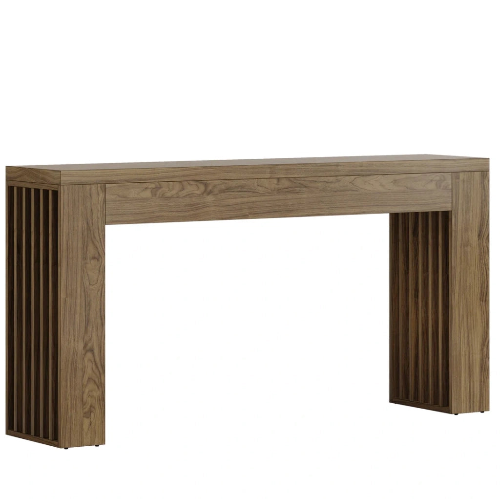 Tavolo consolle da ingresso 150 cm in MDF marrone stile rustico HOMVRA