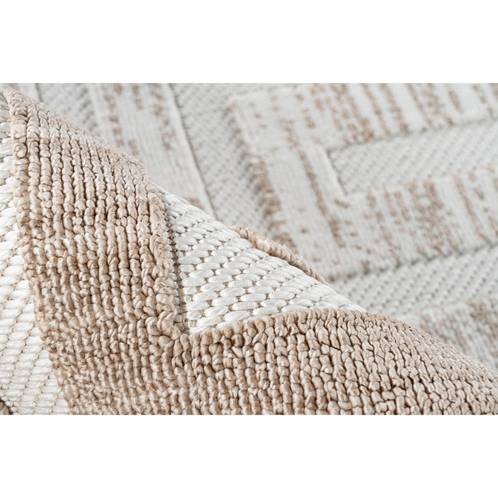 Tappeto moderno Sarai con design grafico marrone e beige