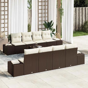 Set Divano da Giardino 7 pcs Marrone e crema polyrattan 3346988