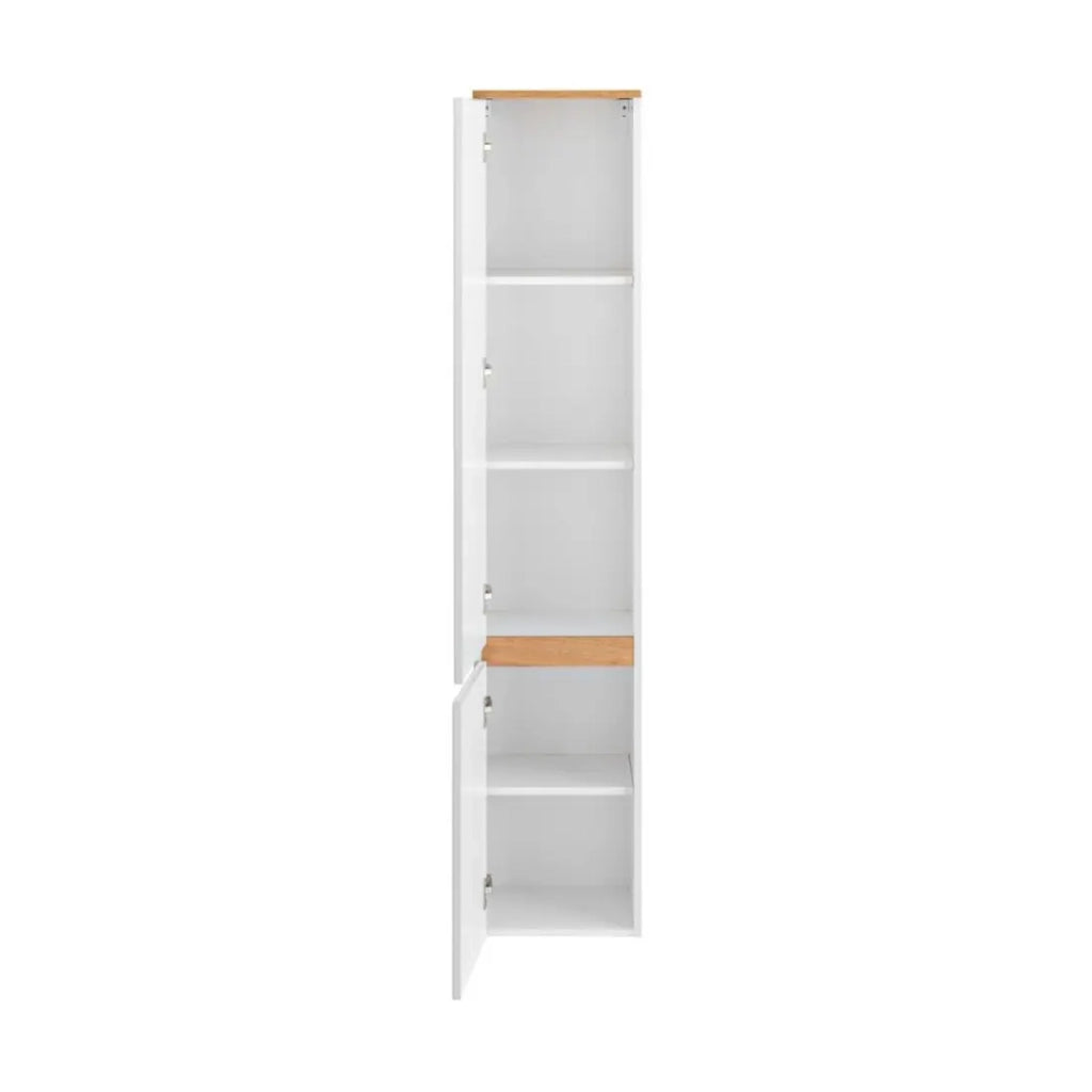 Colonna bagno ASKA 176 cm bianco lucido – Mobile sospeso con vani contenitore