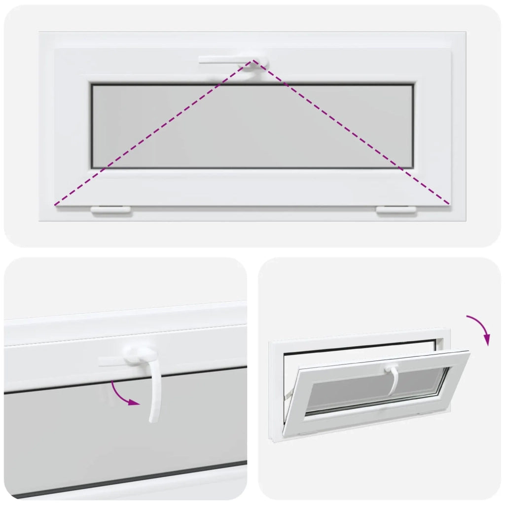 Finestra per Soffitta RISOR 90 x 40 cm PVC e Vetro Bianco 42047223