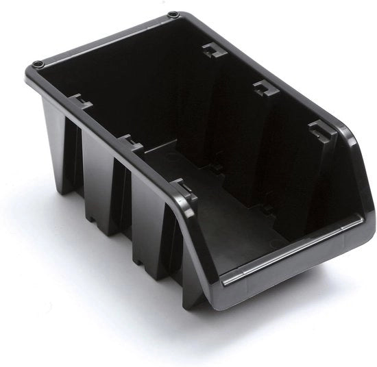 Scatola per scaffale di magazzino - pratica e versatile - 1 pezzo - nero