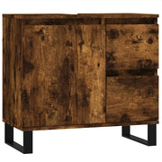 Armadietto Bagno | Armadio da bagno Rovere Fumo 65x33x60 cm in Legno Multistrato