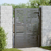 Cancello da giardino con blocco Nero 110 x 155 cm