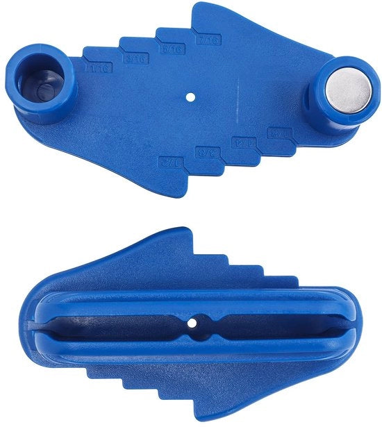 Strumento di Scribing - 2 Pezzi - Strumento di Marcatura Multi Funzione - Lavorazione del Legno - Marcatura Offset Centro - Materiale ABS di Alta Qualità - Fino a 64mm di Diametro - Marcatore