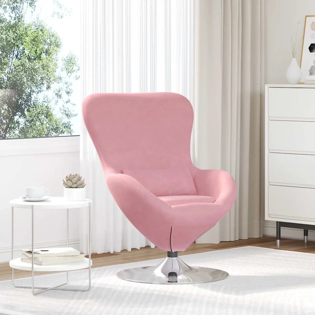Poltrona | Sedia Relax uovo Rosa Velluto