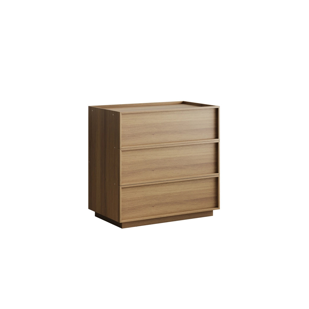 Cassettiera con 3 cassetti, stile moderno, per camera da letto, in MDF e pannello truciolare, rovere, 80 × 48 × 78 cm