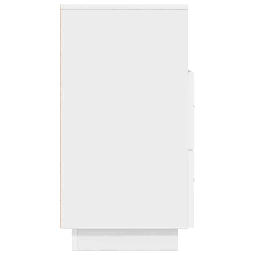 Comodino con 2 Cassetti Bianco 36x36x68 cm 858578