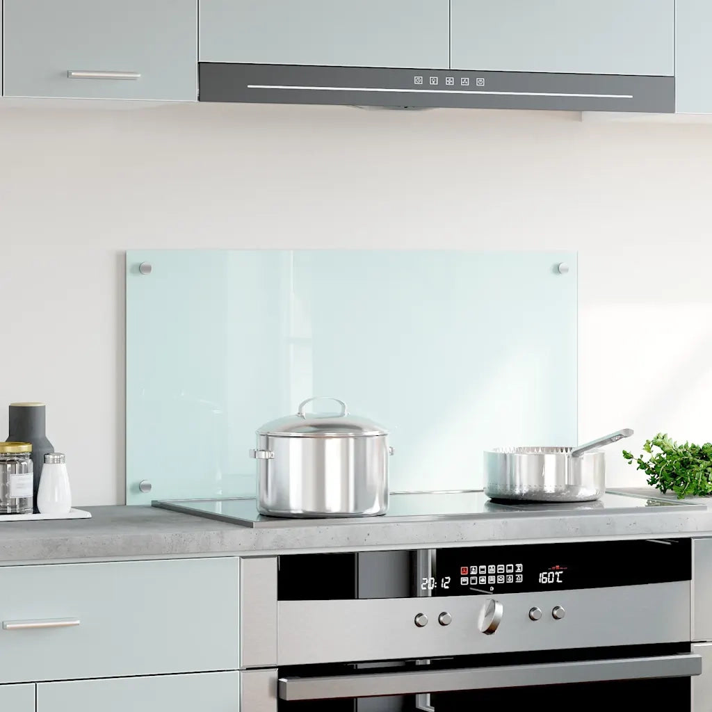 Paraschizzi per Cucina Color Latte 90x50 cm in Vetro Temperato 249458