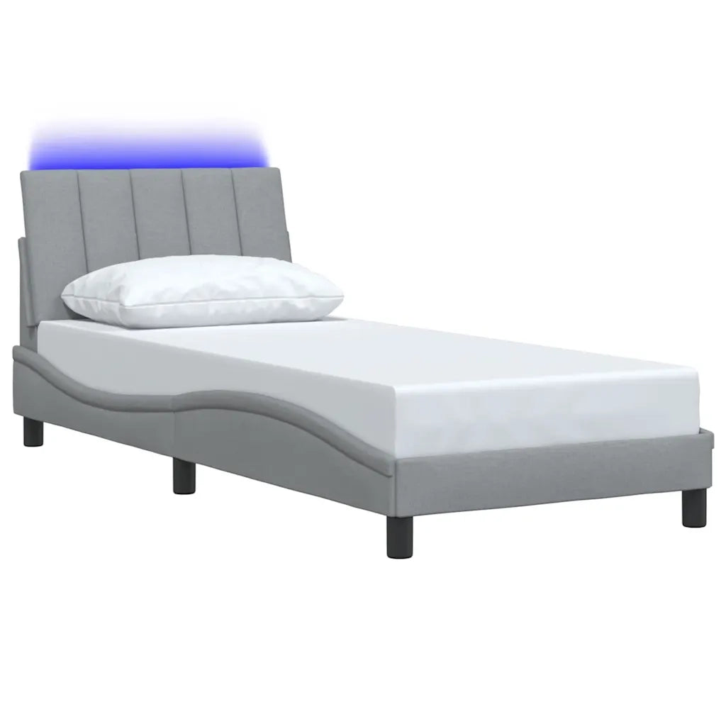 Giroletto senza Materasso Hanko Grigio Chiaro 90x190 cm Tessuto