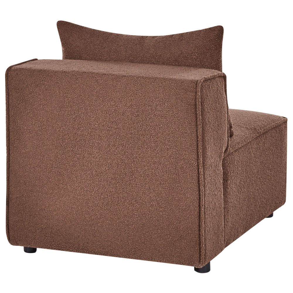 Poltrona modulare Boucle Modulo 1 posto marrone stile moderno