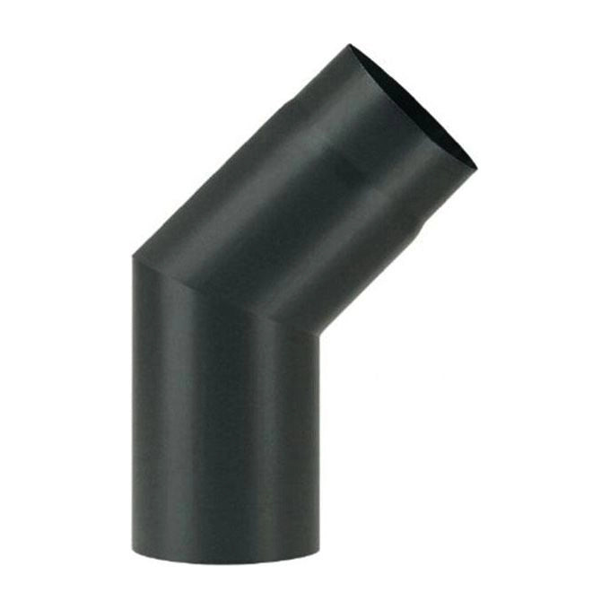 ALA R40200350268 ALASMALTO top Gomito in Acciaio per Stufe a Legna 45° Diametro 120 mm Spessore 1,5 mm con Rivestimento in Smalto Porcellanato TERM colore Nero opaco