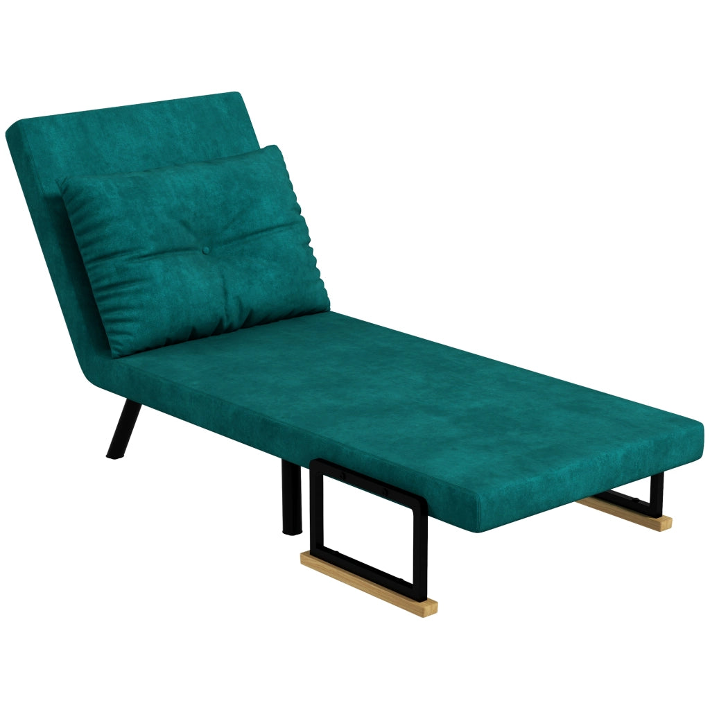 Letto Singolo Pieghevole Convertibile 3 in 1 ¨C Minimal ¨C Verde 63x73x81 cm