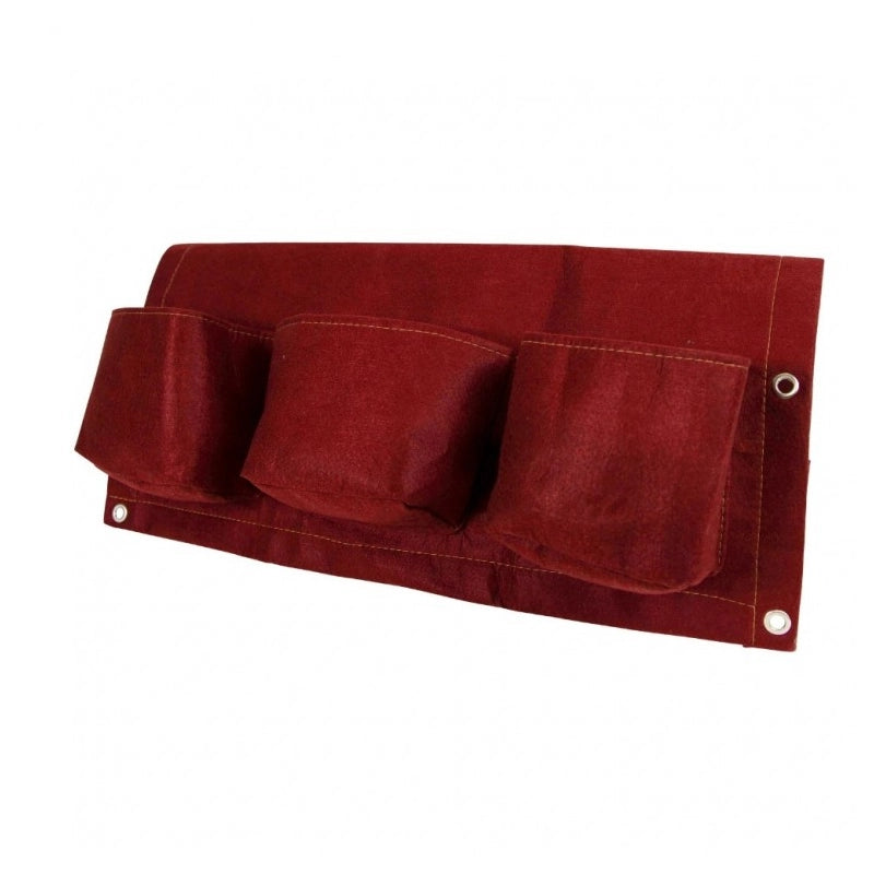 Vaso da Balcone in tessuto BloemBagz, con 6 tasche, 61 cm, colore Rosso