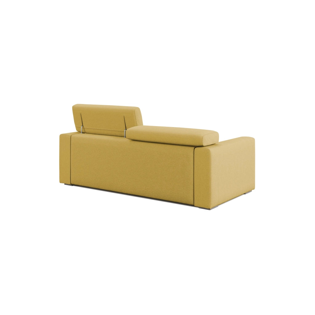 Dylan Divano con pouf estraibile 158 cm giallo