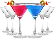 Set di 6 bicchieri Martini - 190 ml - Ideali per feste - Bicchieri eleganti - Adatti per cena e matrimoni - Riflessi brillanti