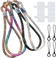 Armband per telefono 4 pezzi in metallo con diamanti e strass per accessori per telefono, cavi per telefono, cavi brevi per telefono, etichette per cavi per telefono, attacchi per telefono, catenine per telefono.