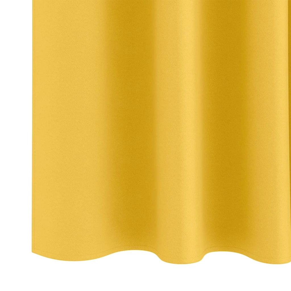 Tende Blackout con Anelli 2 pcs Giallo senape 175 x 140 cm 4107504