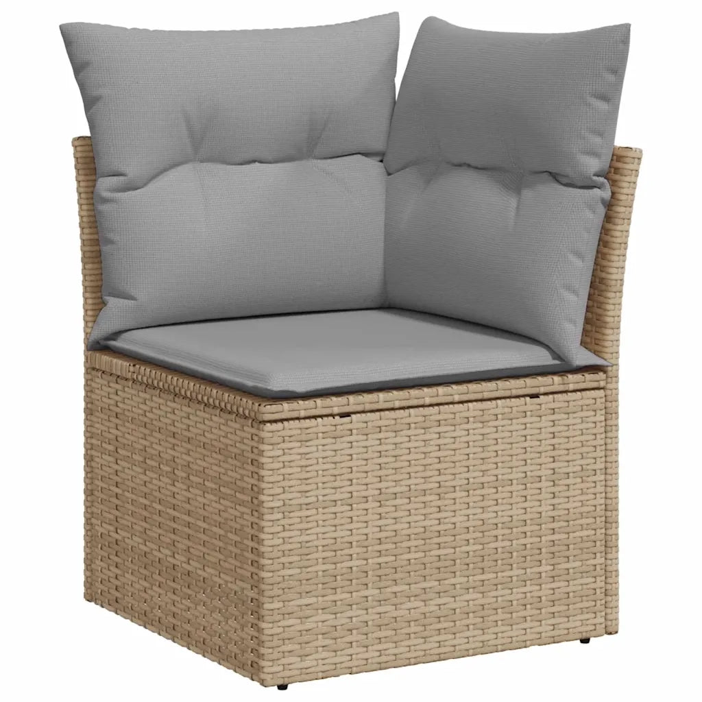 Set Divano da Giardino con cuscino 7 pcs Beige polyrattan 3359677