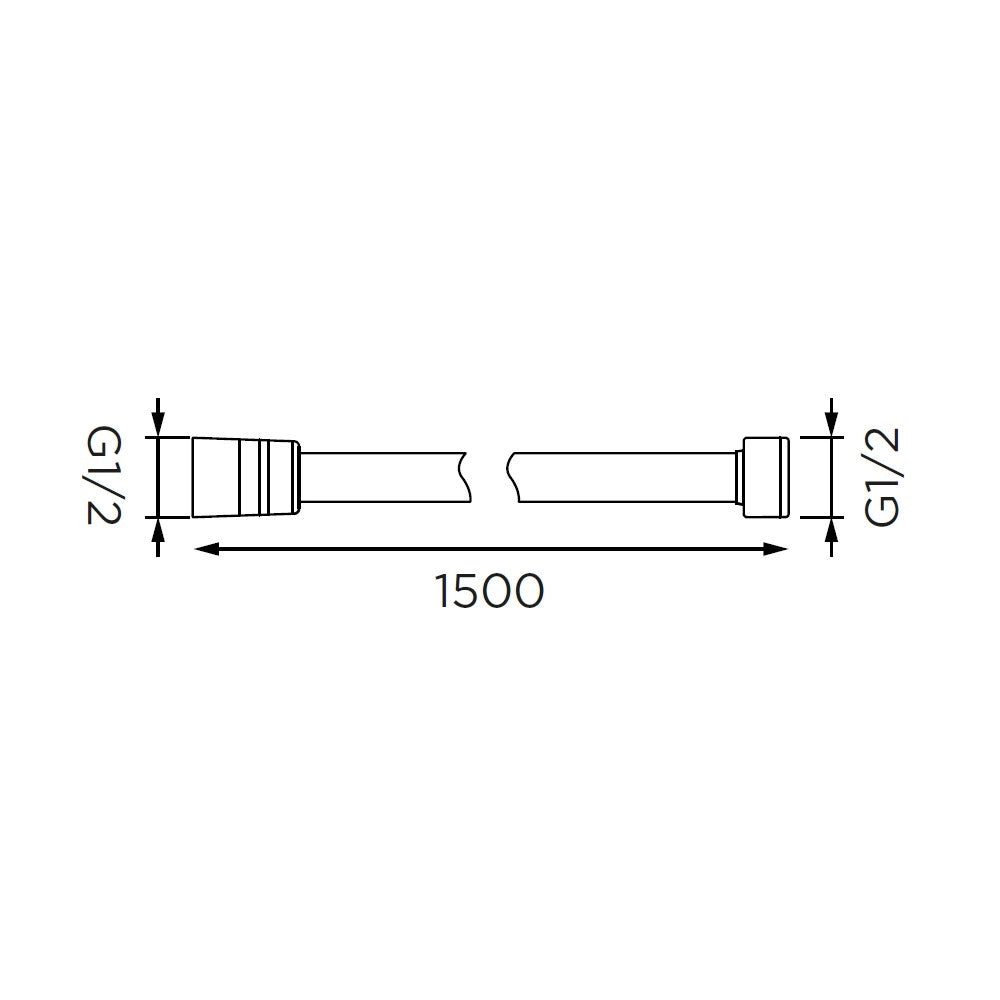 Flessibile doccia in acciaio da 150 cm