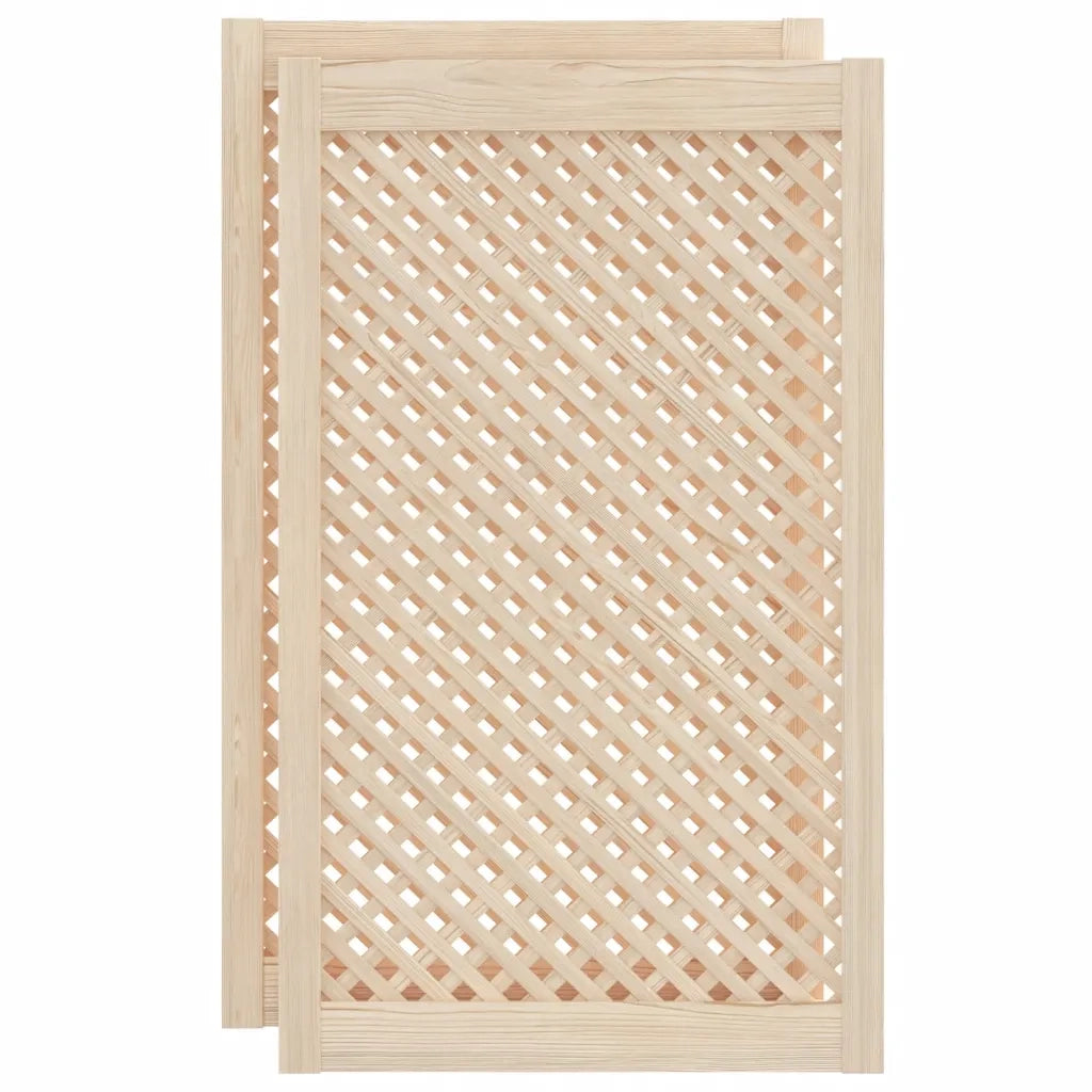 Ante con Design a Reticolo 2 pz 59,5x99 cm in Legno di Pino 372798