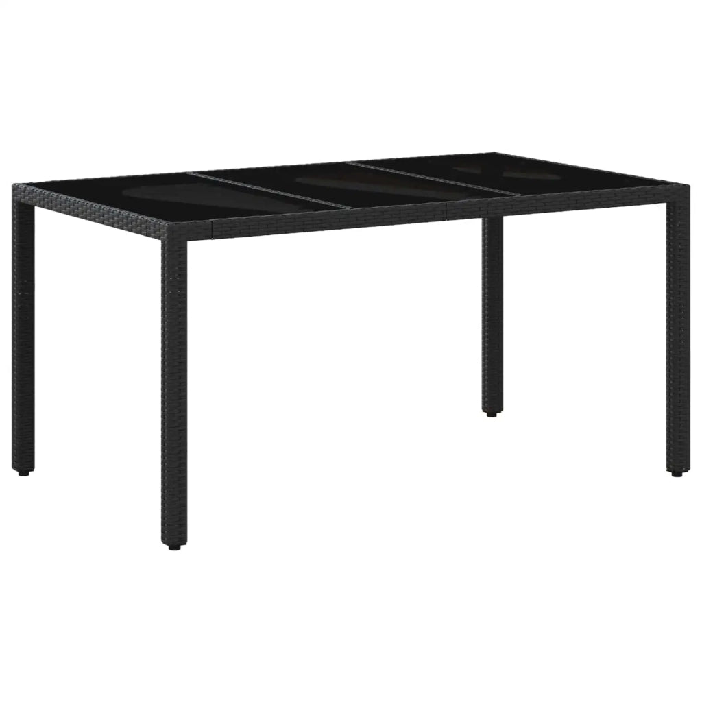 Set da pranzo per esterni 5 pz Nero e Bianco Crema polyrattan 3422300