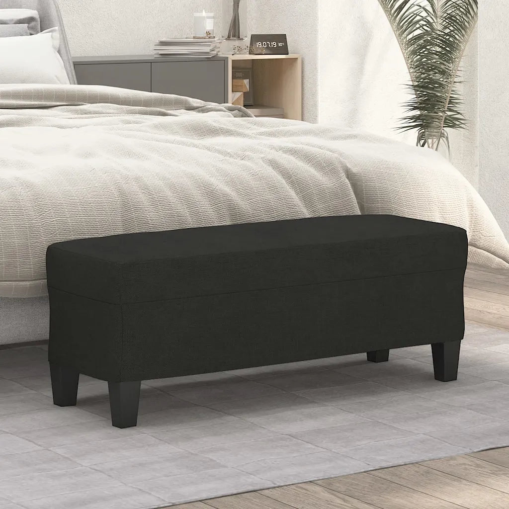 Panca Nera 100x35x41 cm in Tessuto CFW8181145