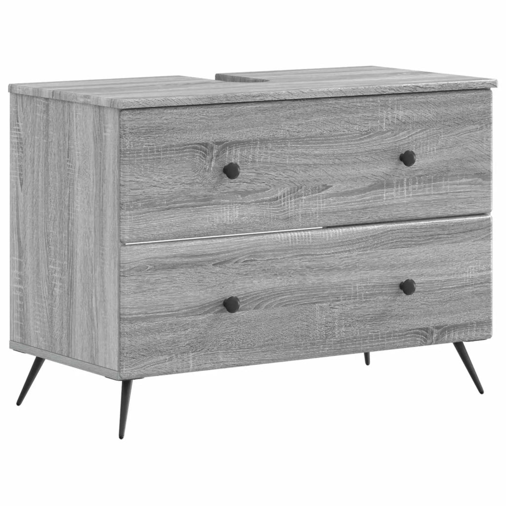 Armadio per Lavabo da Bagno BREDA Sonoma grigio 82 x 41 x 59 cm 897461
