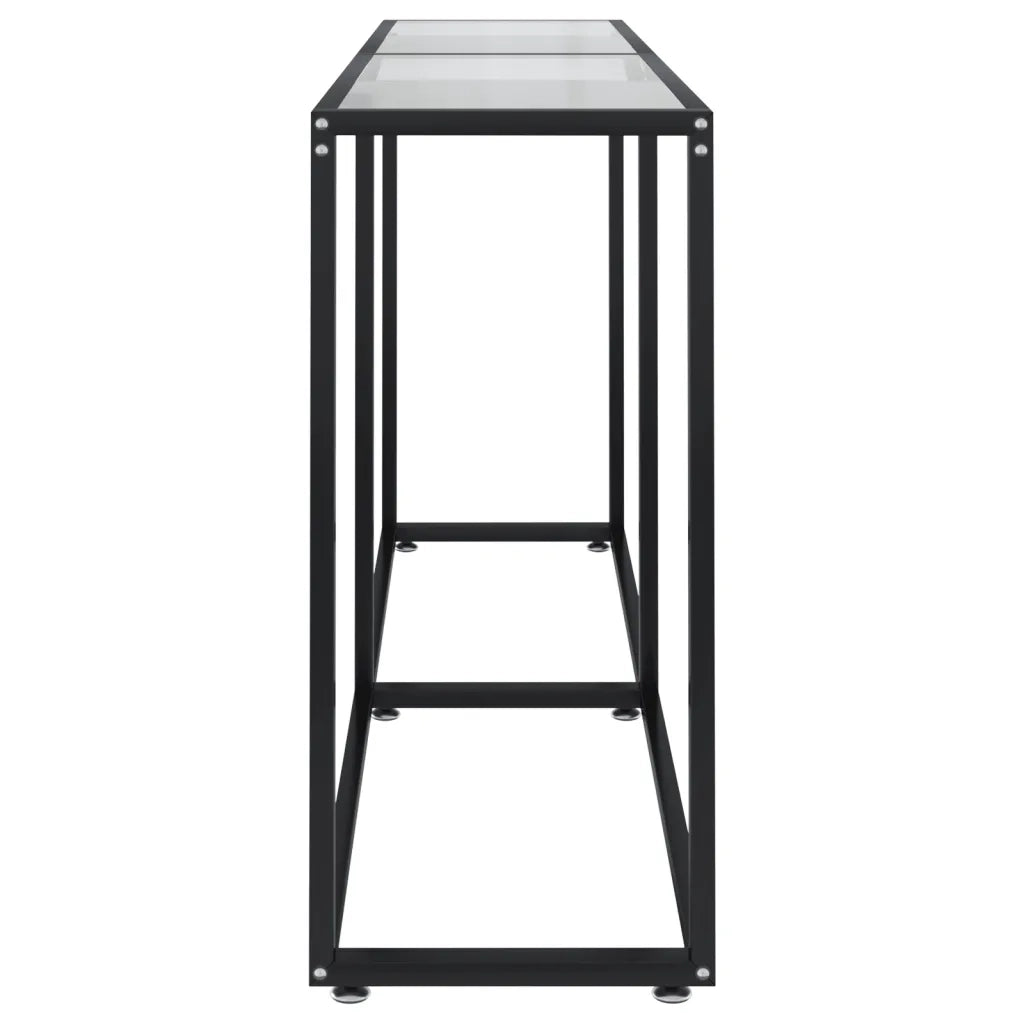 Tavolo Consolle Trasparente 160x35x75,5 cm in Vetro Temperato 331678