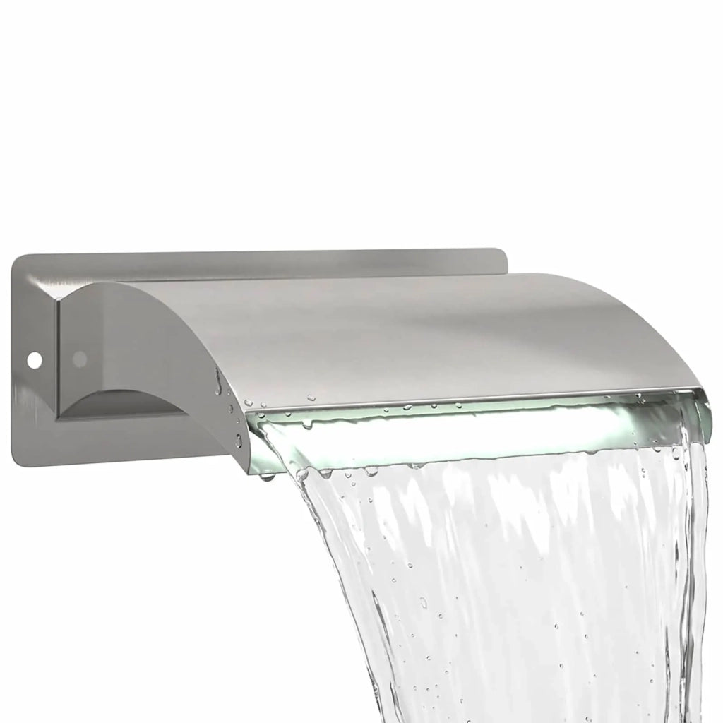 Cascata da Piscina con Luce LED Acciaio Inox 304 30 x 9 x 26 cm 42040587