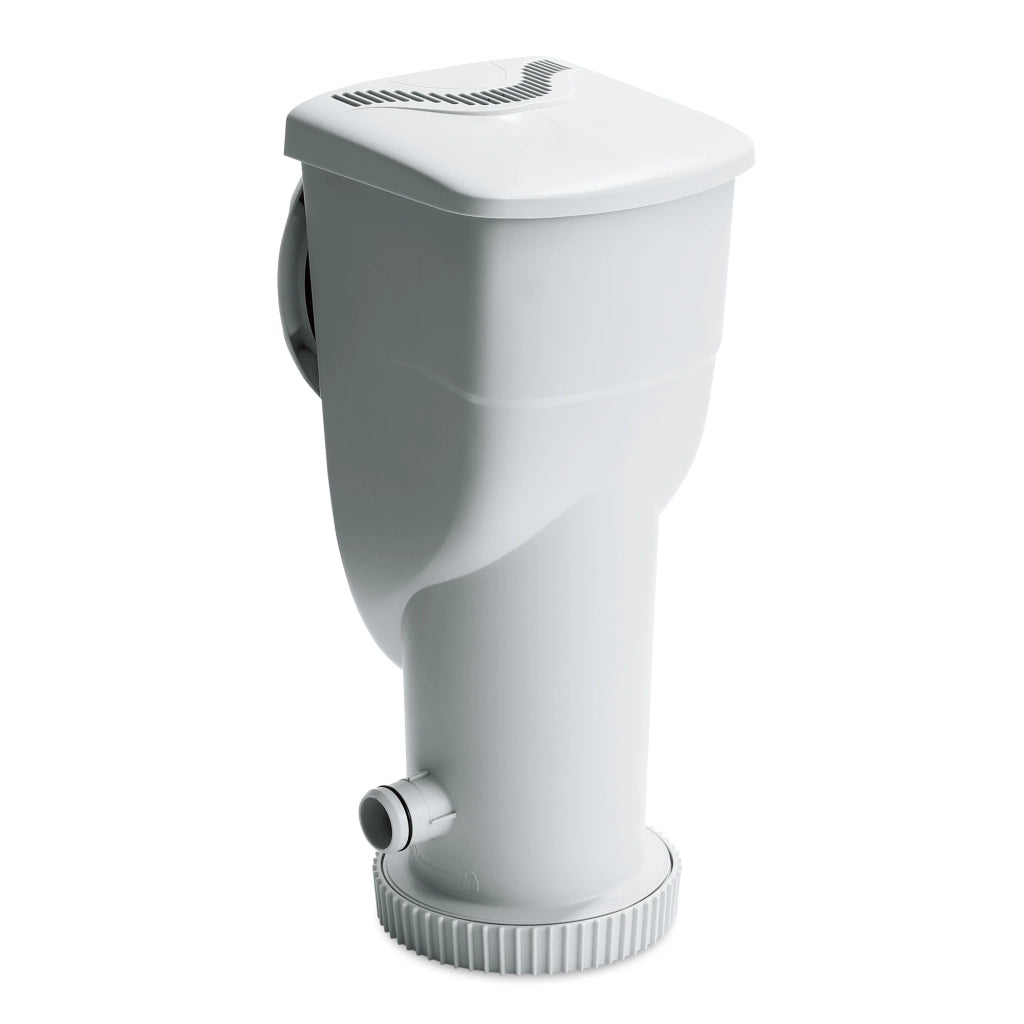 PISCINA RETTANGOLARE CON STRUTTURA IN METALLO - 4,88 x 2,44 x 1,07 m con pompa filtro 12V - 3,8 m3, gradino pieghevole, copertura e telo di fondo
