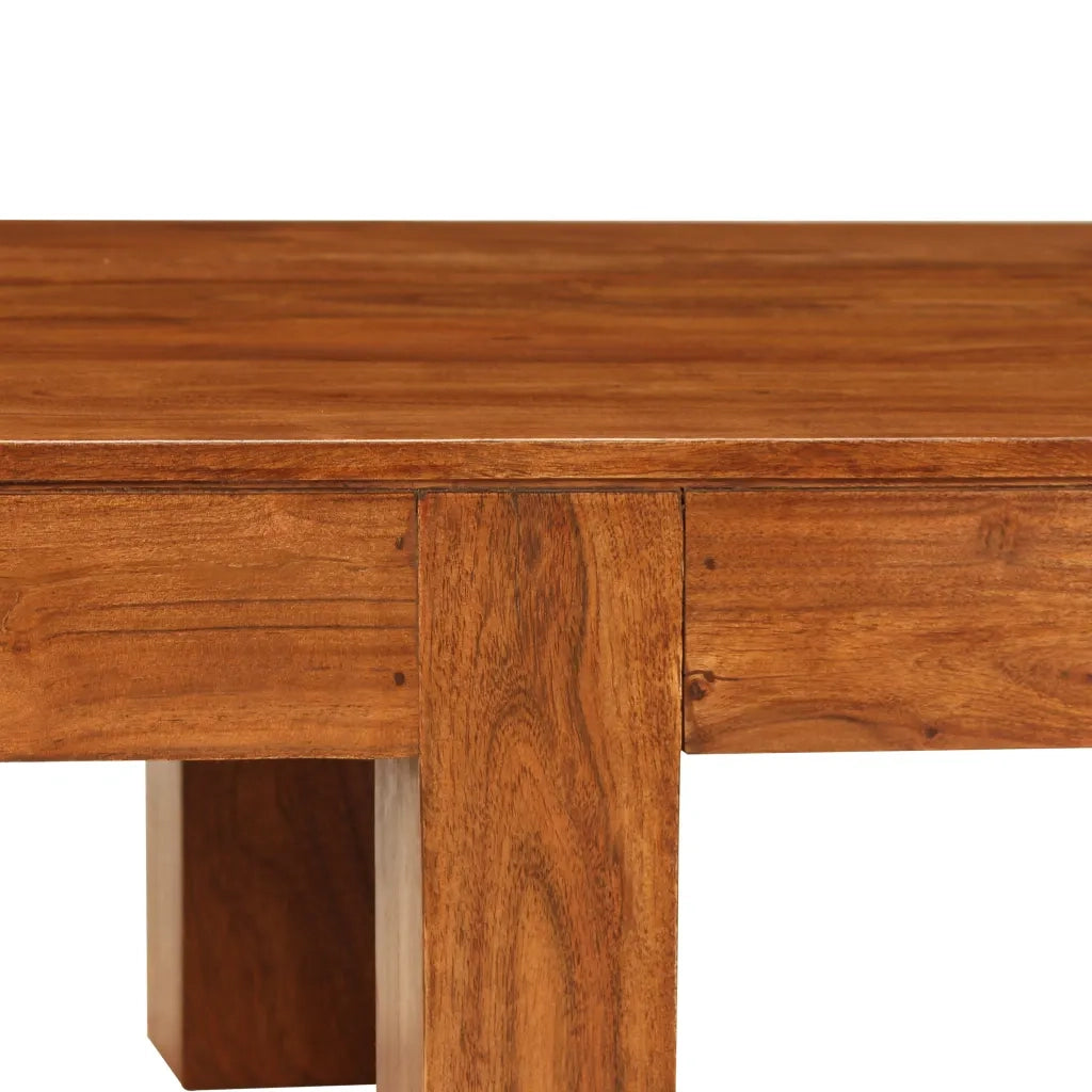 Tavolino da Salotto in Legno Acacia Finitura Ambra 110x55x35 cm 245655